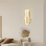 applique murale moderne blanc doré noir rectangulaire ovale sans fil led eyelets chambre salon