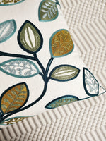 housse coussin brodé feuilles vertes dorées moderne salon décoration voiture 100 polyester durable