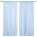rideau moderne bleu clair uni semi opaque 150x214cm mariage anniversaire