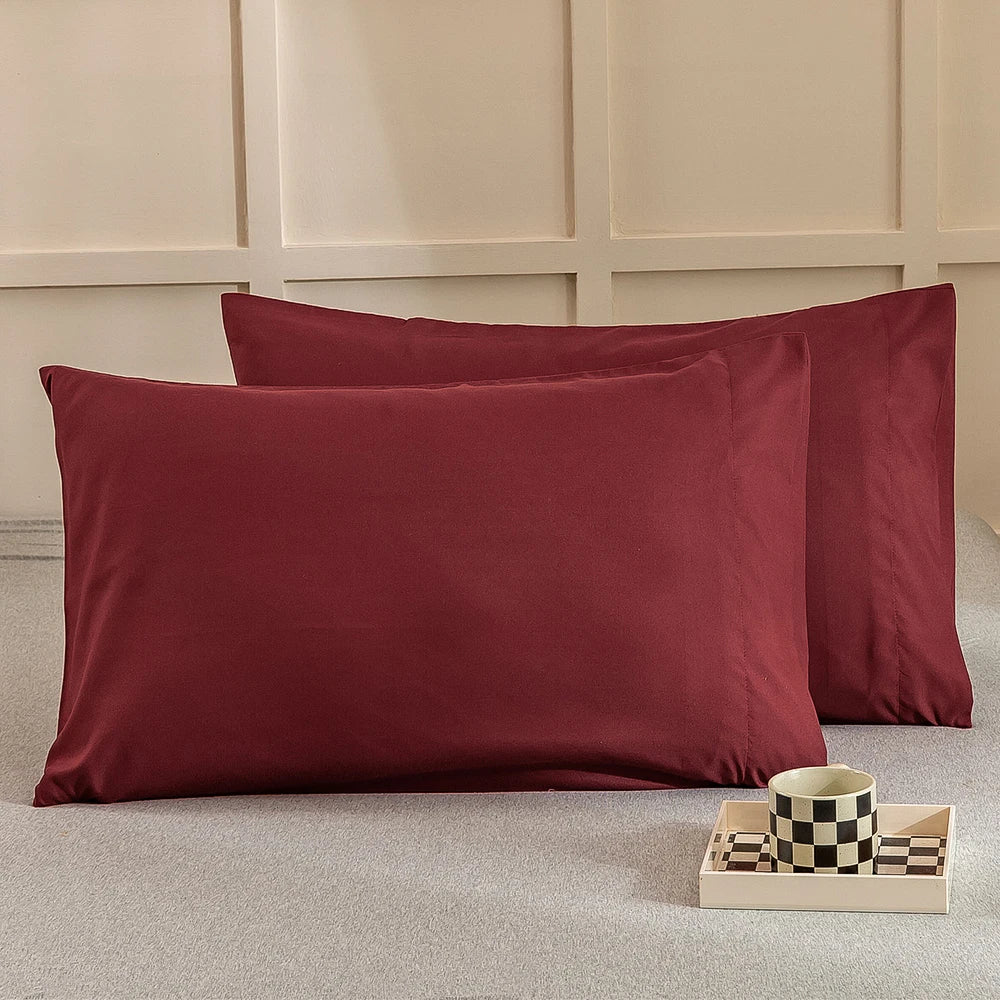 protège oreiller gris uni moderne qualité polyester lit maison simple 20x30inch