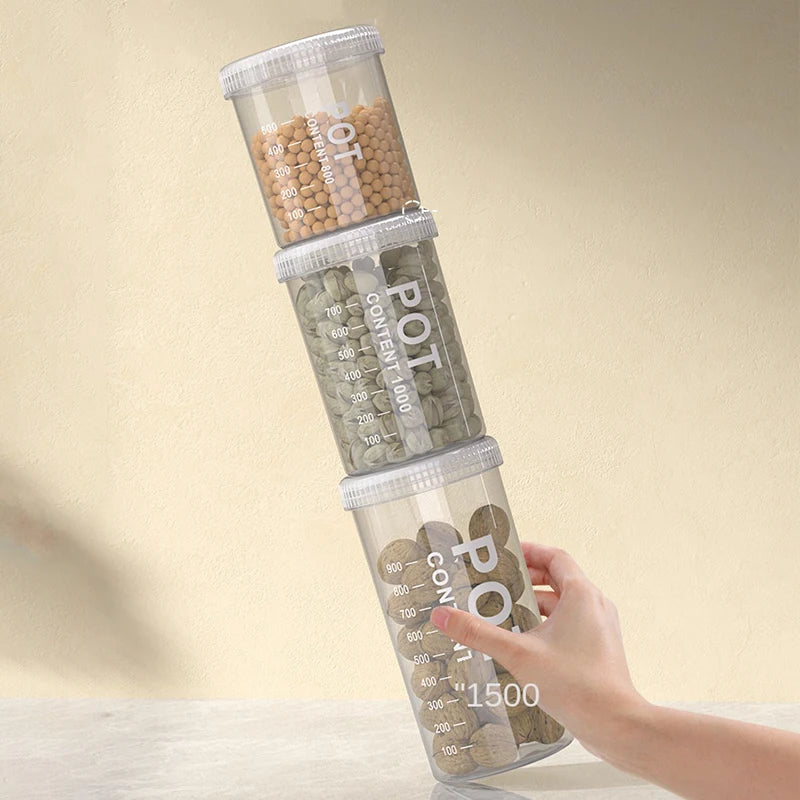 conteneur réfrigerateur transparent moderne 600ml 800ml 1000ml 1500ml scellé réutilisable sans motif