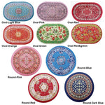 tapis table rouge rose vert bleuclair bleufoncé floral géométrique classique traditionnel