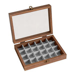 boîte bijoux bois marron compartiments velours transparente cadenas classique moderne
