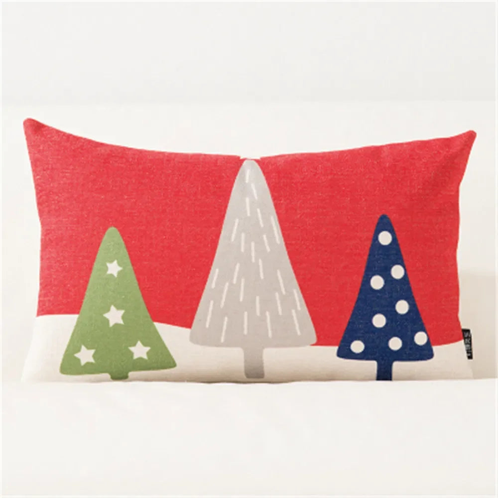 coussins noel motifs rennes neige sapins merry christmas festive decoration voiture maison