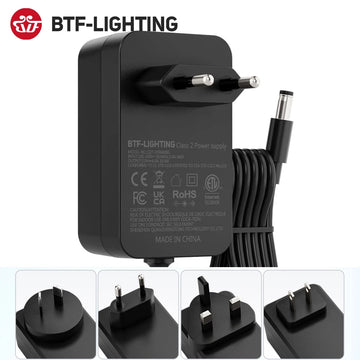 chargeur électrique 5v led noir prise murale universal adapter 6a 30w