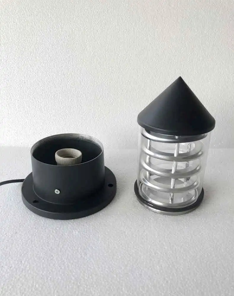 lampe table moderne transparente noir sans ampoule câble électrique ip65 aluminium