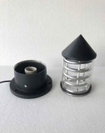 lampe table moderne transparente noir sans ampoule câble électrique ip65 aluminium