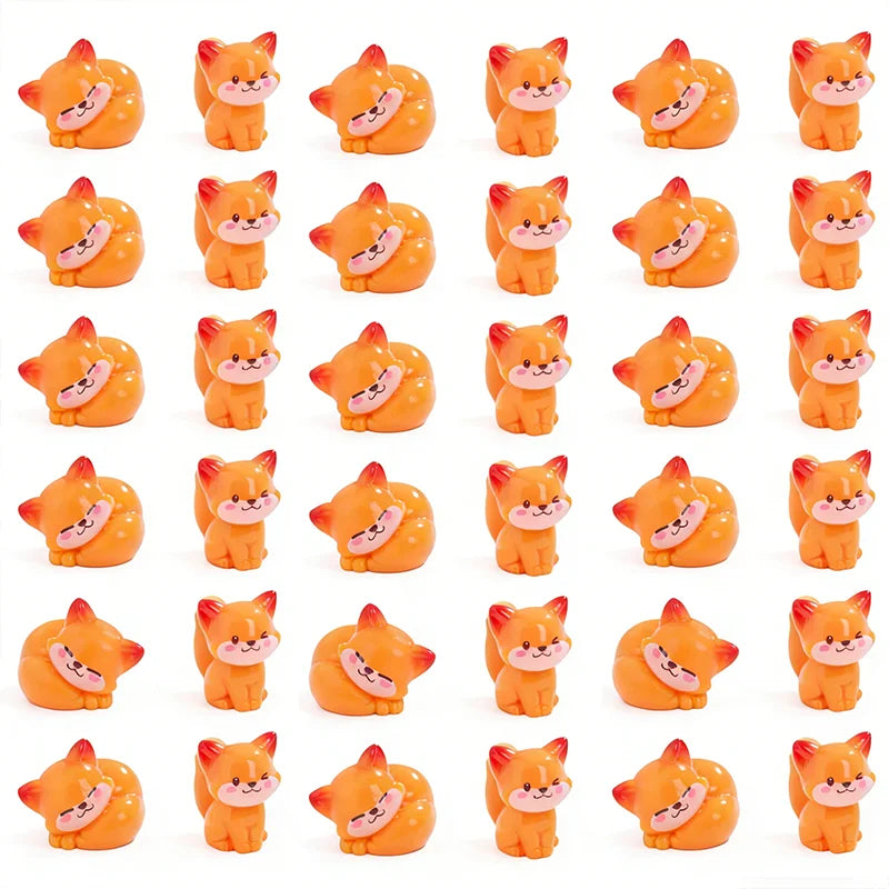 figurines chats orange résine cartoon décoration maison jardin poupées accessoire miniature collectionnéestituição: solution fournie