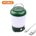 lampe camping rechargeable led vert blanc moderne pratique
