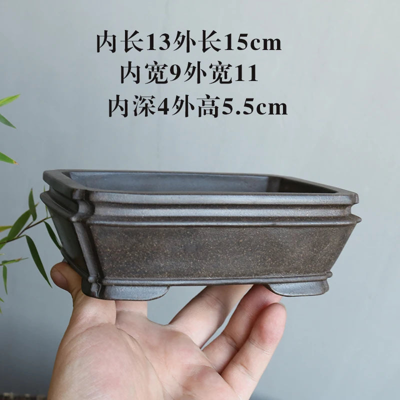 petit pot fleurs argile gris beige chinois artisanal maison