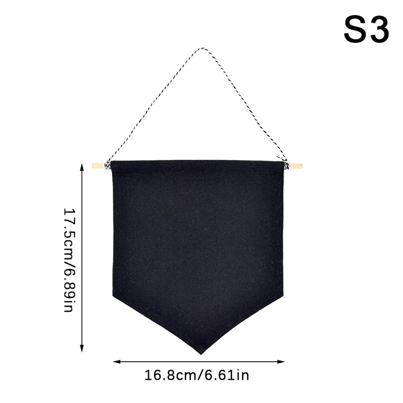 bannières décoratives modernes minimalistes tissu beige noir pins texture tissée
