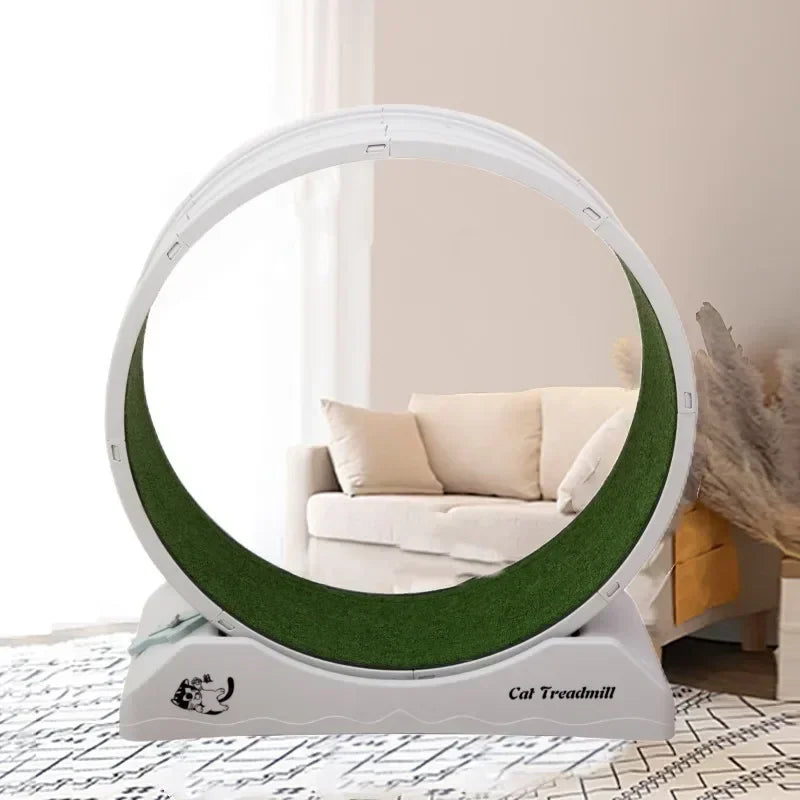 jouet chat tunnel gris vert gazon synthétique moderne stable griffe included split fitness
