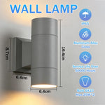 applique murale extérieure led aluminium moderne étanche jardin porche entrée lumière chaude blanche