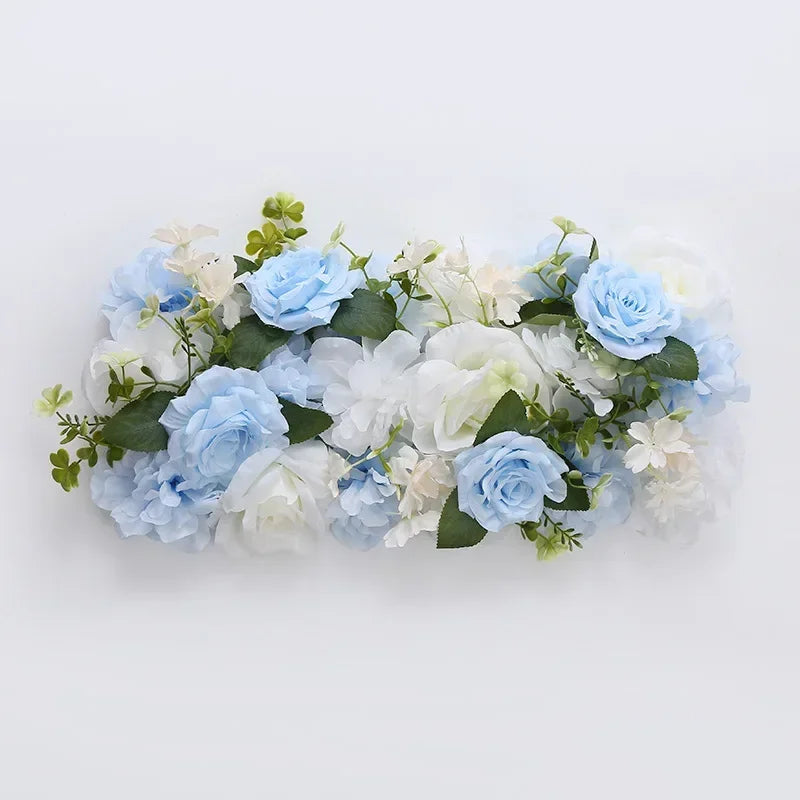 décoration murale couronne fleurs artificielles classique intérieur anniversaire mariage vert rose blanc