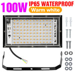 projecteur led extérieur ip65 blanc moderne câbles alimentation 220v 100w 200w 50w