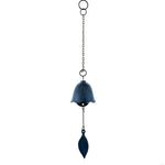cloches decoratives feuilles relief vert jaune bleu rose vintage anneau metallique porte decorationextérieur