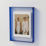 cadre photo moderne acrylique transparent visibles orange bleu vert rose marron minimalisteintérieurDecorationMuraleSalleAMainBureau