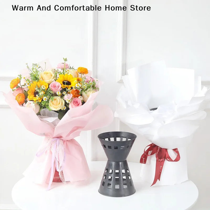 support bouquet noir perforé moderne tissu opaque 16cm 24cm 28cm 29.5cm