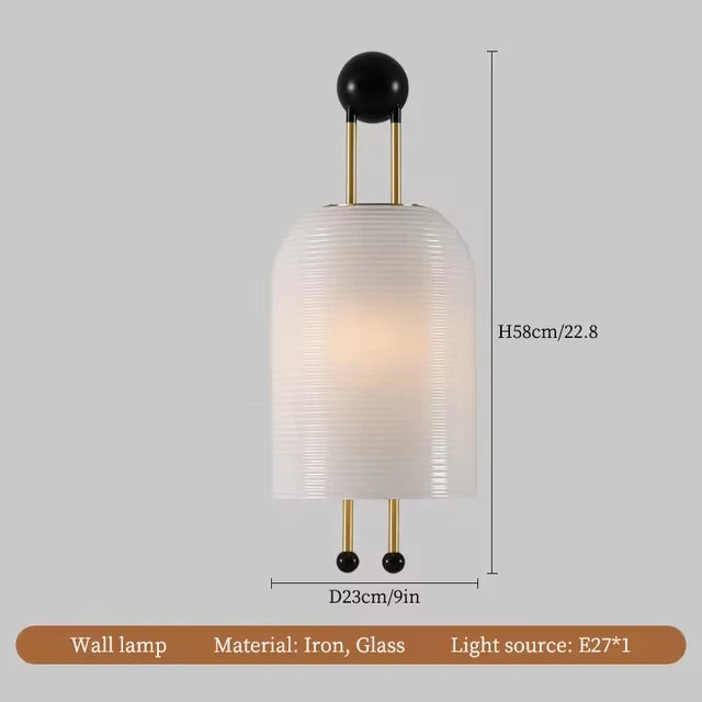 applique murale moderne fer blanc éclairage quotidien nordique luminaire mural transparent led
