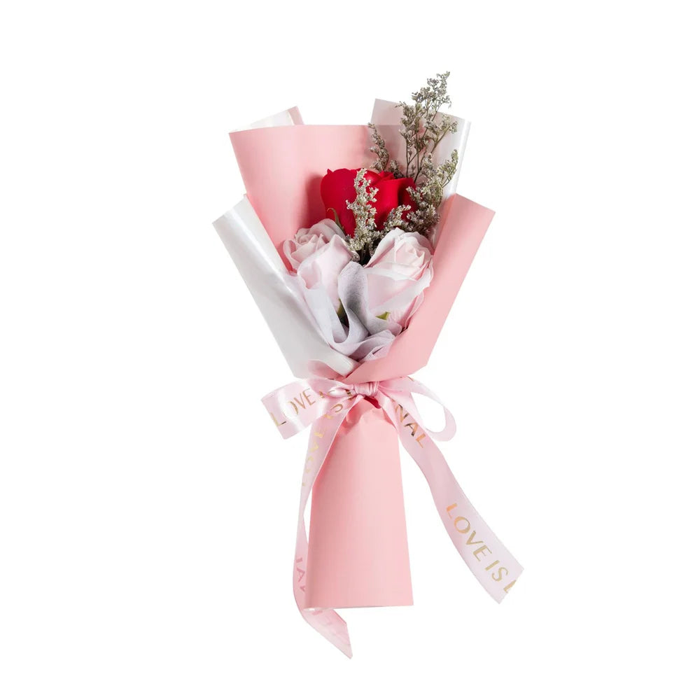 bouquet fleurs artificielles rouge rose violet mariage décoration intérieure moderne ruban satin
