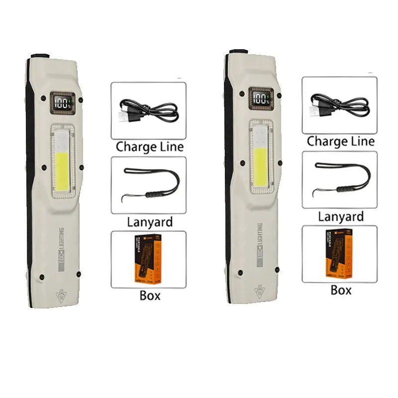 lampe torchon led rechargeable lumen blanc moderne compact clip uv intense