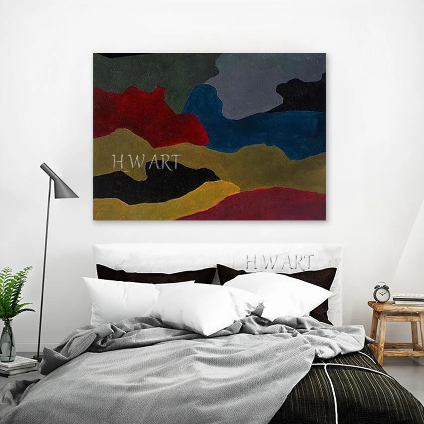 Toile de lin avec peinture abstraite dans différentes tailles