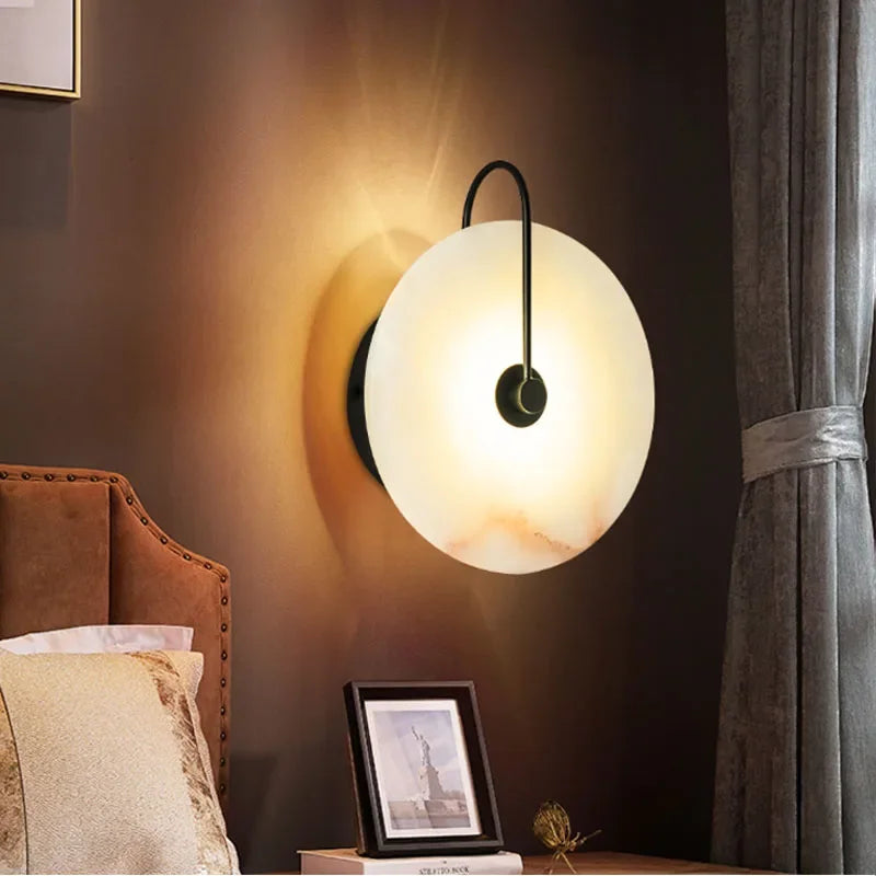 lampe murale led marbrée moderne blanc certification rohs ul vde 220v 110v