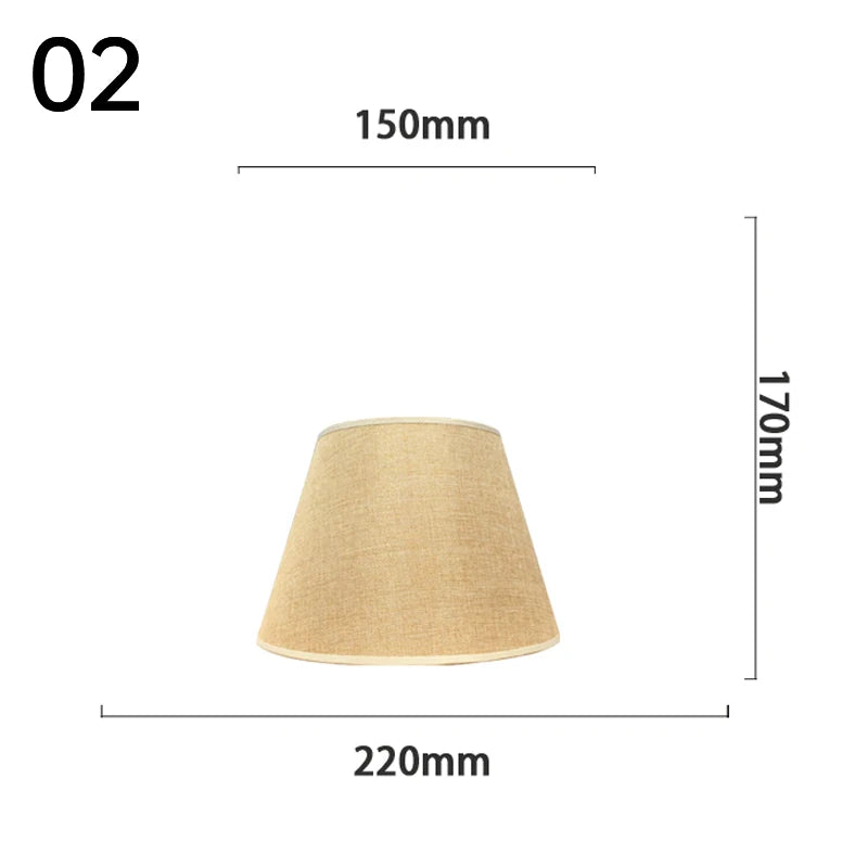abat jour tissu lin opaque rustique bohème décoration intérieure lampe table moderne chambre