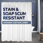 rideau douche blanc uni moderne aimants lestés opacité toilettes 120x180cm 154x180cm 180x180cm 180x200cm respectueux