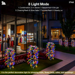 lampe jardin led solaire 120 led multicolore modes balancement deco moderneextérieur festive noël vacances