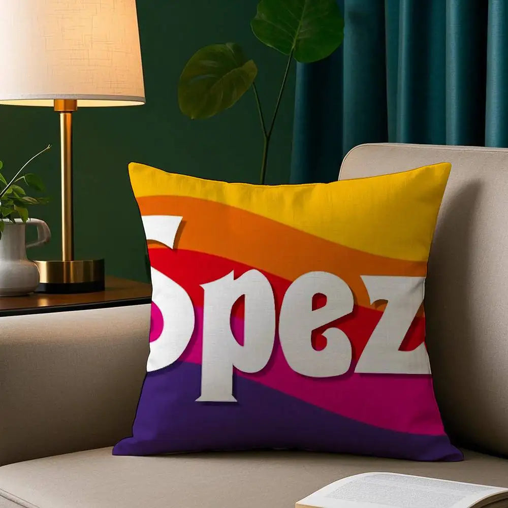 coussin carré moderne multicolore motif bulles polyester lavable 35 45 50 60 cm
