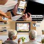 Cadre photo numérique WiFi 32 Go vue de profil