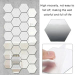 miroirs hexagonaux modernes adhésifs doré blanc gris brillants opaques XS