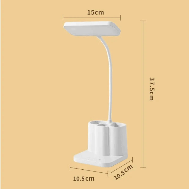 lampe led moderne blanc multifonctionnelle porte stylos chargeur fanette plantes