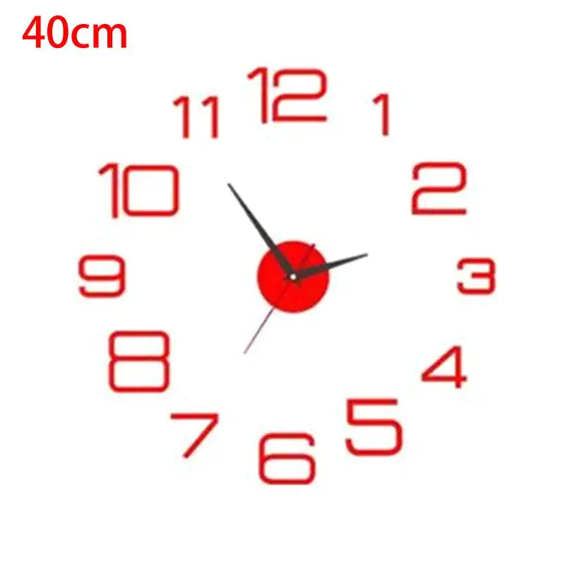 horloge murale moderne noir doré numéros blancs 40cm 50cm opaque sans cadre