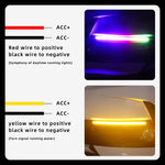 feux jour led noir blanc multicolore moderne clignotants jour nuit télécommande inclusion