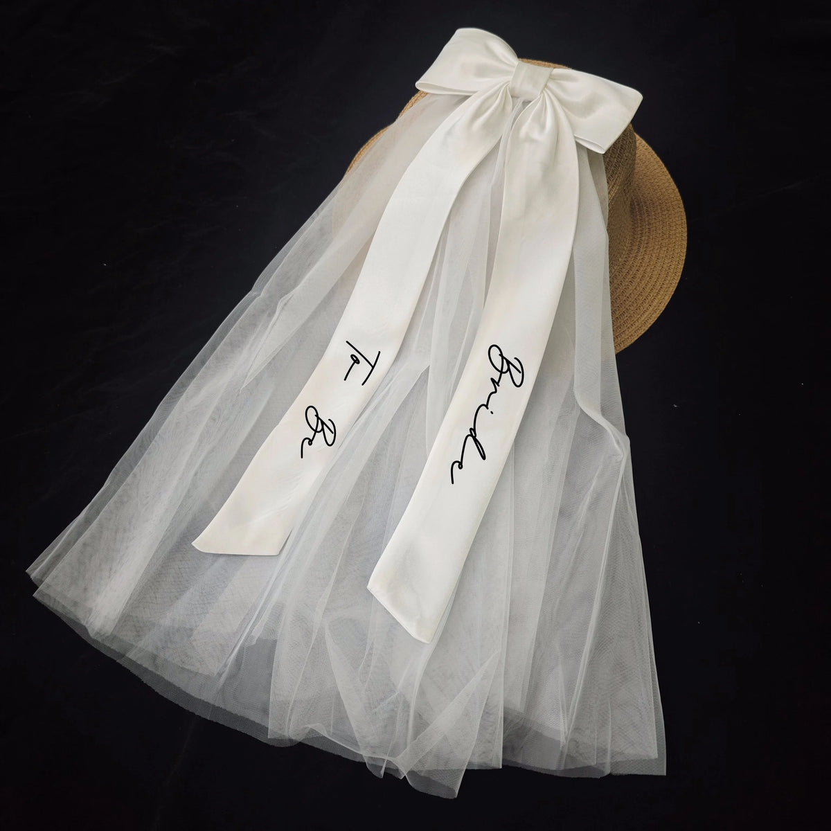 accessoires mariage voile tulle satin blanc bohème chapeau paille lunettes volants