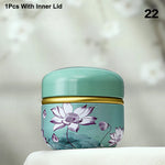pot thé verre vintage poignée motif fleurs boisson rangement