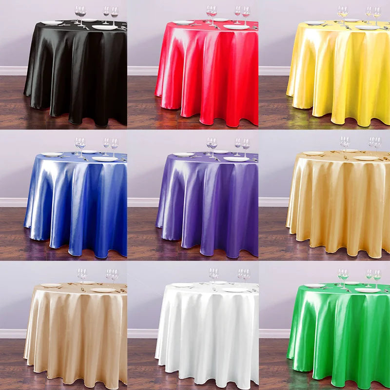 nappe table rouge noire bleu violet jaune beige blanche verte satinée moderne opaque réutilisable