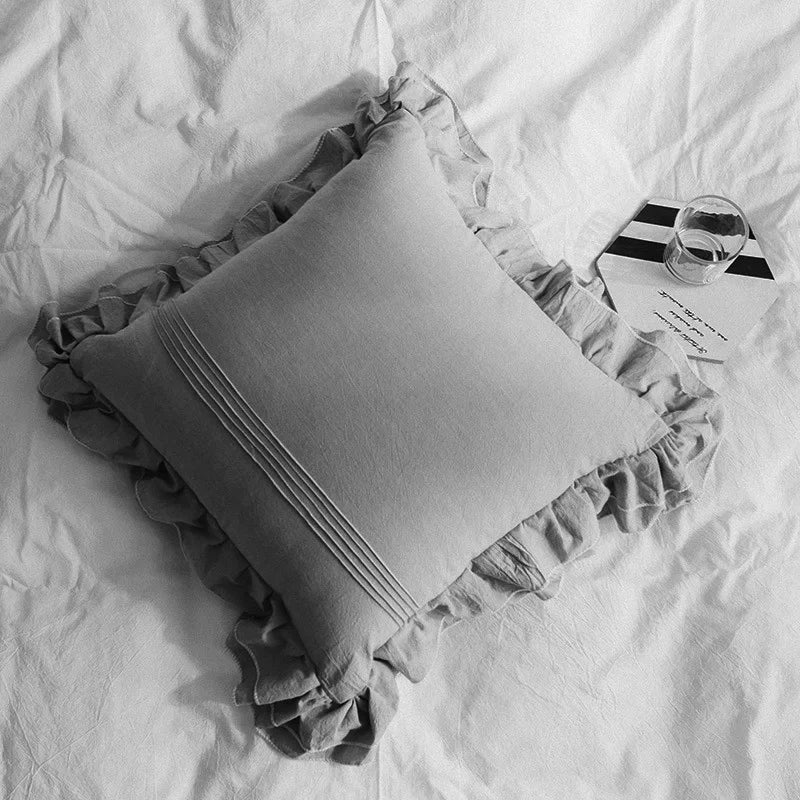 coussins volants coton blanc rose bleu doux moderne lit respectueux environnement