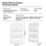 boîte rangement adhésive porte camping car blanc compartiments modernes pratiques