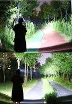 lampe frontale led noire texturée moderne rechargeable clip hiking camping búsqueda