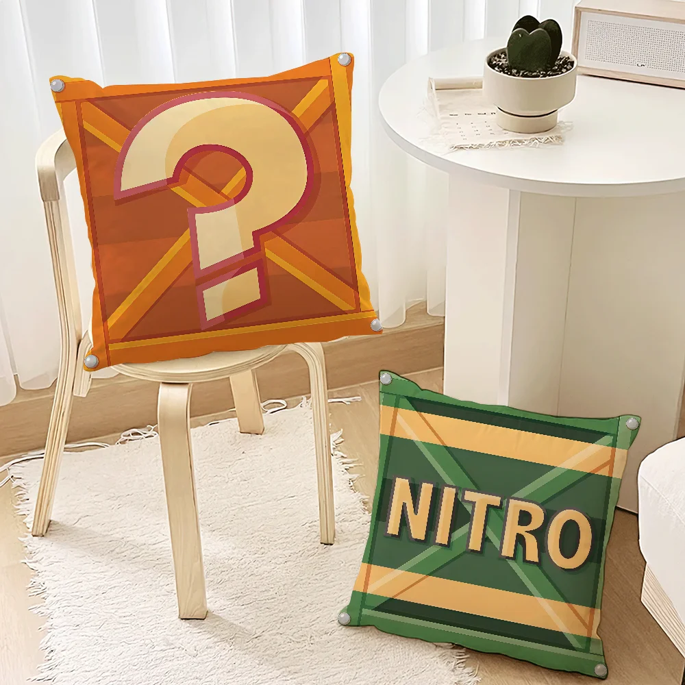 housse coussin carré décorative motif géométrique orange vert beige canapé fauteuil maison