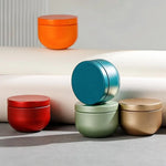 boîte thé métal ronde mate moderne rangement bijoux petits objets