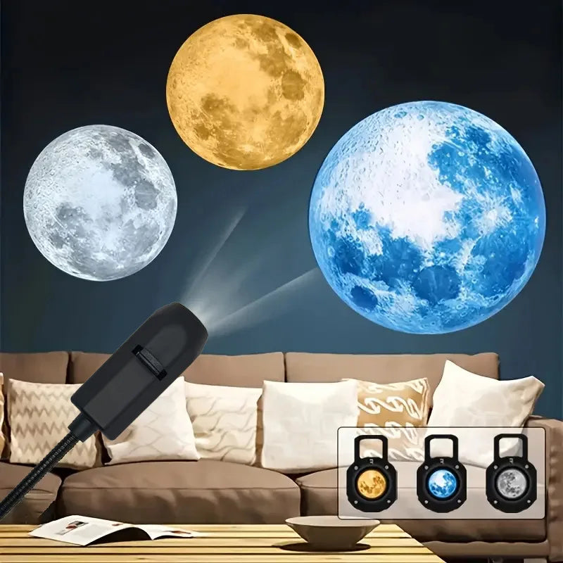 projecteur étoiles veilleuse lune mars jupiter moderne diy led usb chambre décoration mur