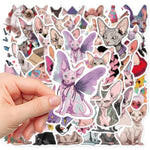 stickers animaux chatons fleurs dessin animé différents coloris opaques adhésifs maison téléphone vinyl