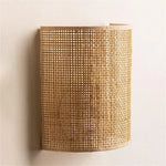 Design d'applique murale rotin naturel pour décoration intérieure