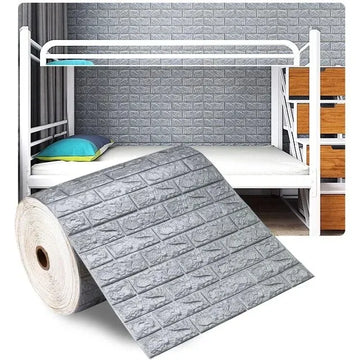 papier peint adhésif murale effet brique texture rétro moderne blanc beige marron intérieur