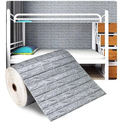 papier peint adhésif murale effet brique texture rétro moderne blanc beige marron intérieur
