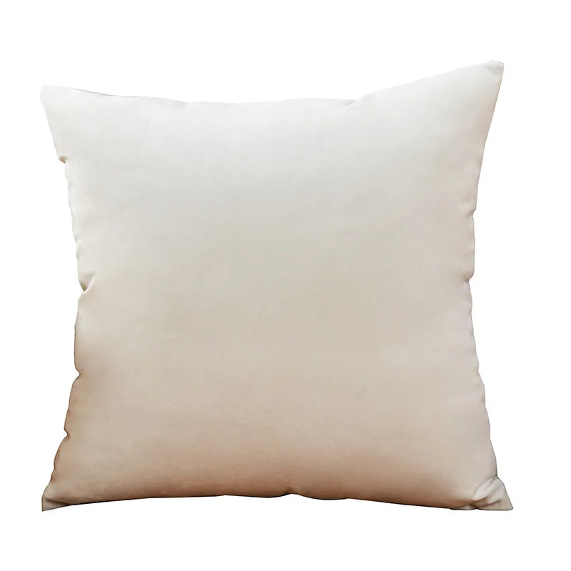 housse coussin carrée velours uni canapé salon décoration maison 45x45cm